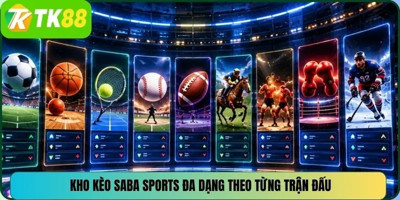 Kho kèo Saba Sports đa dạng theo từng trận đấu