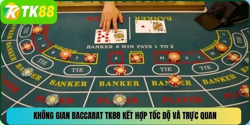 Không gian Baccarat TK88 kết hợp tốc độ và trực quan